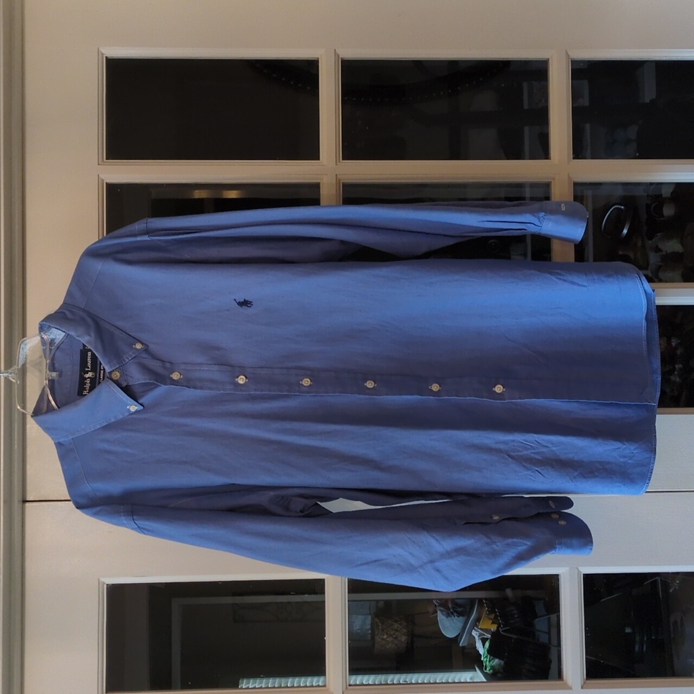 Polo by Ralph Lauren Men's Classic Blue Button-Down Shirt